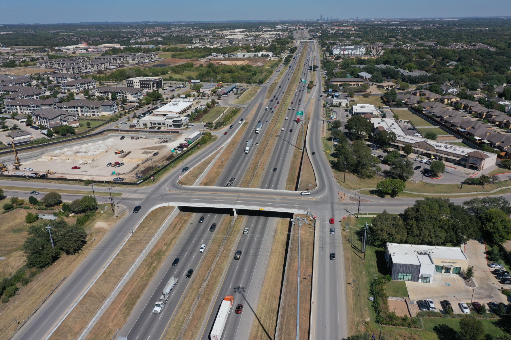 Northbound I-35 at Onion Creek Parkway - October 2022